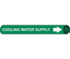 Pipemarker Strap-On - Cooling Water Supply W/G - Fits 8"-10" Pipe - G4119