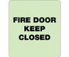 Fire Door Keep Closed - 8X8 - Glow Ada - GADA108BK