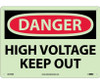 Danger: High Voltage Keep Out - 10X14 - Rigid Plasticglow - GD139RB