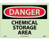 Danger: Chemical Storage Area - 10X14 - Rigid Plasticglow - GD239RB