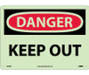 Danger: Keep Out - 10X14 - Rigid Plasticglow - GD59RB