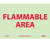 Fire - Flammable Area - 7X10 - PS Vinylglow - GL125P