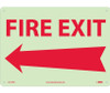 Fire - Fire Exit - Left Arrow - 10X14 - Rigid Plasticglow - GL137RB