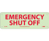 Fire - Emergency Shut Off - 4X12 - Rigid Plasticglow - GL145R