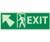 Exit (W/ Door And Left Up Arrow) - 5X14 - PS Glow - GL311P