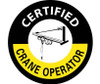 Certified Crane Operator - Graphic - 2"Dia. PS Vinyl - Pack of 25 - HH105