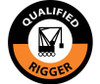 Qualified Rigger - Graphic - 2" Dia - PS Vinyl - Pack of 25 - HH117
