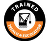 Trained Trench & Excavation - Graphic - 2" Dia - PS Vinyl - Pack of 25 - HH118