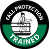 Hard Hat Emblem - Fall Protection Trained - 2" Dia - PS Vinyl - HH124