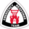 Hard Hat Emblem Emergency Response Team  2" X 2" Ps Vinyl