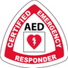 Hard Hat Emblem Certified Emergency Responder  2" X 2" Ps Vinyl