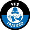 Hard Hat Emblem - PPE Trained - 2" Dia - PS Vinyl - HH145