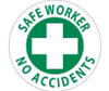 Hard Had Emblem - Safe Worker No Accidents - 2" Dia - PS Vinyl - HH27