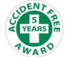 Hard Had Emblem - Accident Free Award (5 Years) - 2" Dia - PS Vinyl - HH32