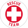 Hard Hat Label - Rescue Team - 2"Dia. Reflective PS Vinyl - Pack of 25 - HH51R