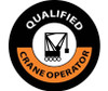 Hard Had Emblem - Qualified Crane Operator - 2" Dia - PS Vinyl - HH58