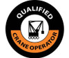 Hard Had Emblem Qualified Crane Operator 2" Dia Ps Vinyl