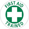 Hard Hat Label - First Aid Trained - 2"Dia. Reflective PS Vinyl - Pack of 25 - HH73R