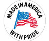 Hard Hat Emblem - Made In America With Pride - 2 Dia - PS Vinyl - Pack of 25 - HH75