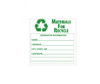 Self-Laminating Labels - Materials For Recycle - 6X6 - PS Vinyl - Bx100 - HW34SL100