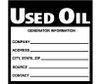 Labels - Used Oil - 6X6 - PS Vinyl - 500/Roll - HW38ALV