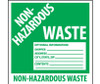 Self-Laminating Labels - Non-Hazardous Waste - 6X6 - PS Vinyl - Pack of 25 - HW5SL25