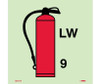 Imo - Symbol - Fire Extinguisher - Foam - 6X6 - Glow Vinyl Laminated - IMO154P