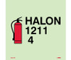 Imo - Symbol - Fire Extinguisher Halon - 6X6 - Glow Vinyl Laminated - IMO158P