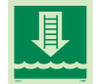 Imo - Symbol - Embarkation Ladder - 6X6 - Glow Vinyl Laminated - IMO200P