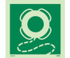 Imo Symbol Life Buoy With Line 6X6 Glow Vinyl Laminated