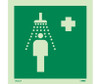 Imo - Symbol - Emergency Shower - 6X6 - Glow Vinyl Laminated - IMO222P