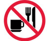 Label - Graphic For No Eating Or Drinking - 2In Dia - PS Vinyl - ISO230AP