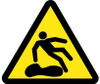 Label - Graphic For Slippery Surface Hazard - 2In Dia - PS Vinyl - ISO238AP