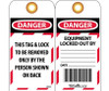 Rfid Tag - Danger: This Tag & Lock To Be Removed Only By The Person Shown On Back - 6X3 - Unrip Vinyl - W/Grommet - 10/Pk - LR304