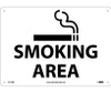 Smoking Area - Graphic - 10X14 - Rigid Plastic - M114RB