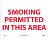 Smoking Permitted In This Area - 10X14 - PS Vinyl - M243PB