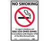 No Smoking (Graphic) To Report Violations Call 866-559-Ohio (6446) In Accordance With Chapter 3794 Of The Ohio Revised Code - 10 X7 - PS Vinyl - M708P