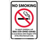 No Smoking (Graphic) To Report Violations Call 866-559-Ohio (6446) In Accordance With Chapter 3794 Of The Ohio Revised Code - 14X10 - PS Vinyl - M708PB