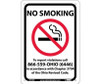No Smoking (Graphic) To Report Violations Call 866-559-Ohio (6446) In Accordance With Chapter 3794 Of The Ohio Revised Code - 10X7 - Rigid Plastic - M708R