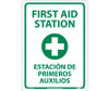 First Aid Station (Graphic) - Bilingual - 14X10 - Rigid Plastic - M737RB
