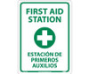 First Aid Station (Graphic) - Bilingual - 14X10 - Rigid Plastic - M737RB