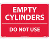 Empty Cylinders Do Not Use - 10X14 - .040 Alum - M746AB