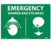 Emergency Shower & Eye (Graphics) - 10X14 - .040 Alum - M752AB