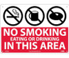 No Smoking Eating Or Drinking In This Area (Graphics) - 10X14 -  -040 Alum - M760AB