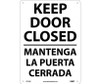Keep Door Closed Bilingual 14X10 .040 Alum