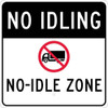No Idling (Graphic) No Idle Zone - 24X24 - .080 Egp Alum - M784J