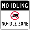 No Idling (Graphic) No Idle Zone 24X24 .080 Egp Alum
