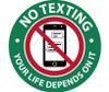 No Texting - 3X3 - Pressure Sensitive Vinyl - M951AP