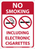 No Smoking - Including Electronic Cigarettes - 14X10 - Aluminum .040 - M952AB