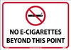 No E-Cigarettes Beyond This Point - 10X14 - Pressure Sensitive Vinyl - M955PB